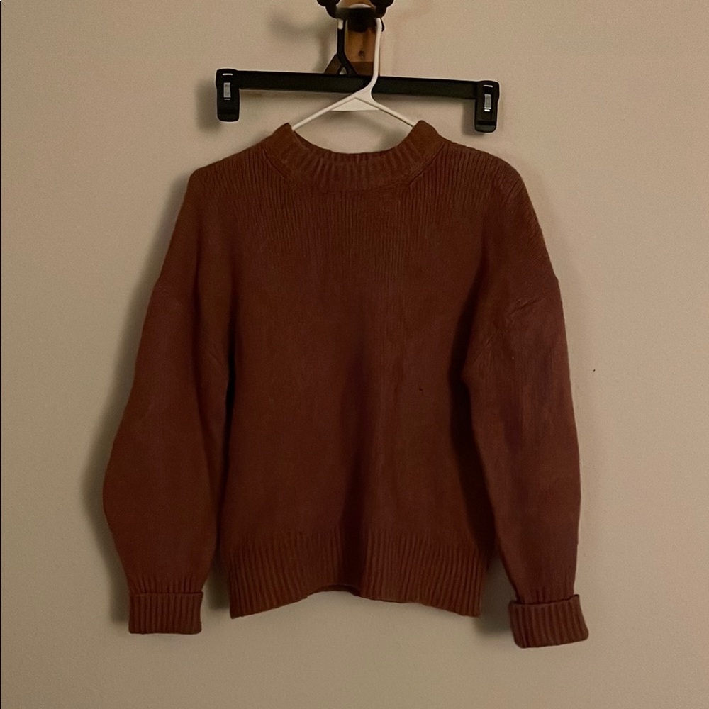 Cozy Dark Pink Knit Sweater